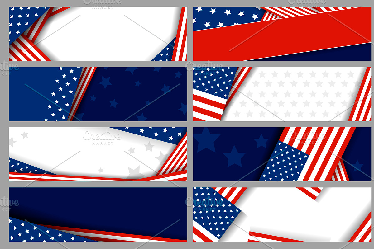 Set vector USA background design, an Illustration by ArtBackground