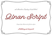 Qinan Script - monoline script font, a Script Font by Brainware Graphic (Thumbnail 1 of 13)