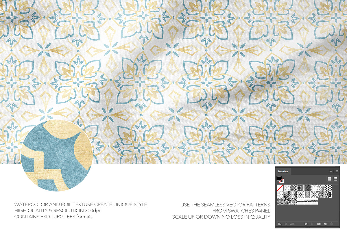 Islamic Moroccan & Azulejos Patterns, a Pattern Graphic by Alisa Fimen Design (Photo 5 of 11)