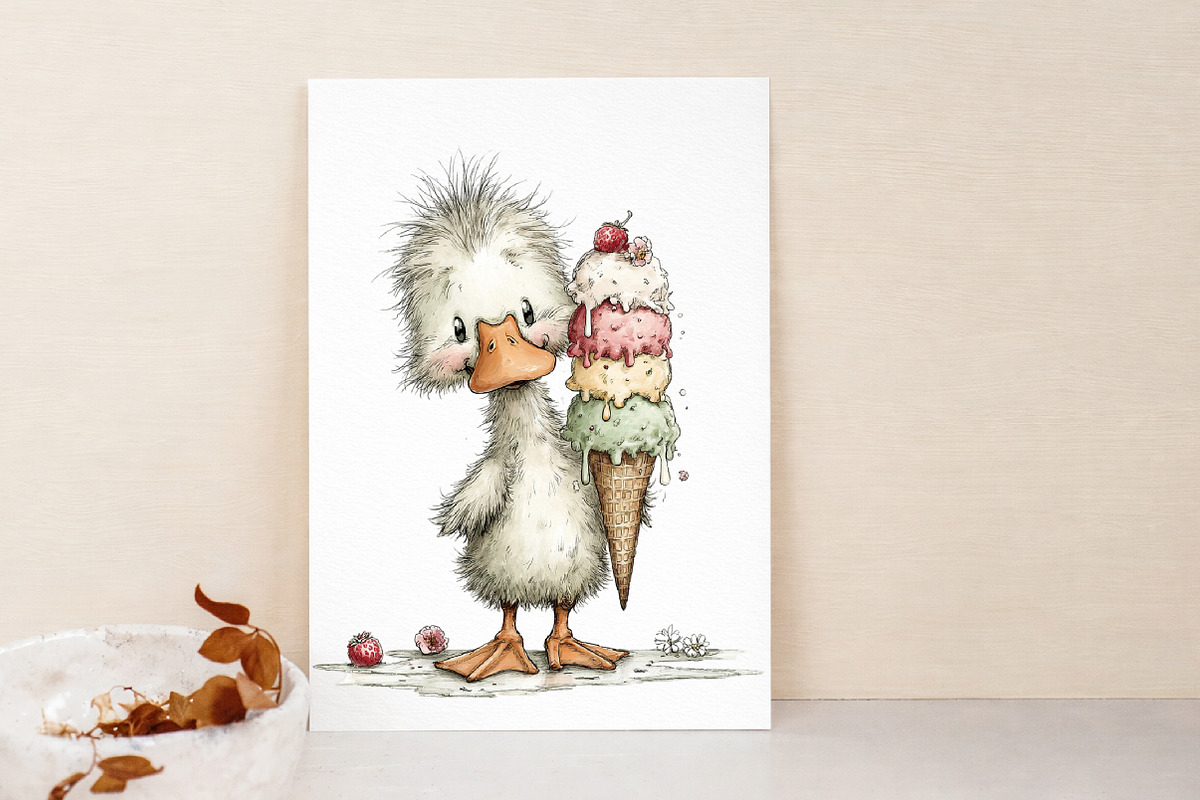 Whimsical Summer Goose Clipart Set, an Illustration by Libby Wishes (Photo 4 of 7)