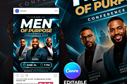 Mens Conference Flyer Template, a Social Media Template by Artonix (Thumbnail 2 of 3)