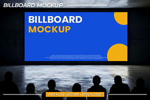 Indoor Cinema Billboard Mockup, an Advertising Mockup by Viswal Studio