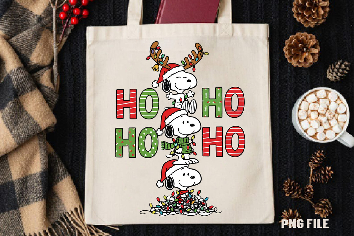 Merry Christmas Ho Ho PNG, an Illustration by DreamCafeArt (Photo 4 of 4)