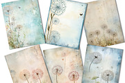 Vintage Dandelions Decorative  Paper, a Background Graphic by BusyDaydesign (Thumbnail 3 of 9)