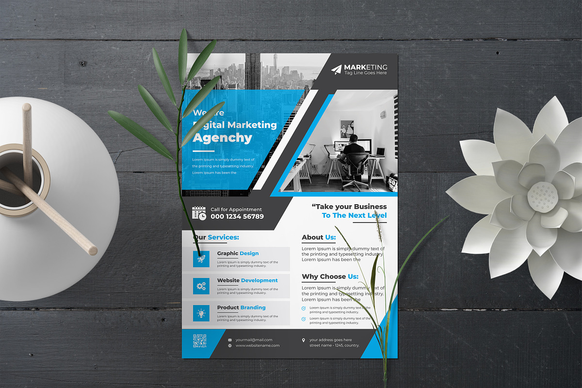 Corporate Business flyer template, a Flyer Template by Graphiexperto (Photo 6 of 6)