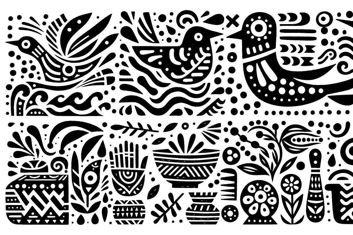 Vintage Fruits Folk Art, a Decorative Illustration by devastd (Photo 15 of 27)