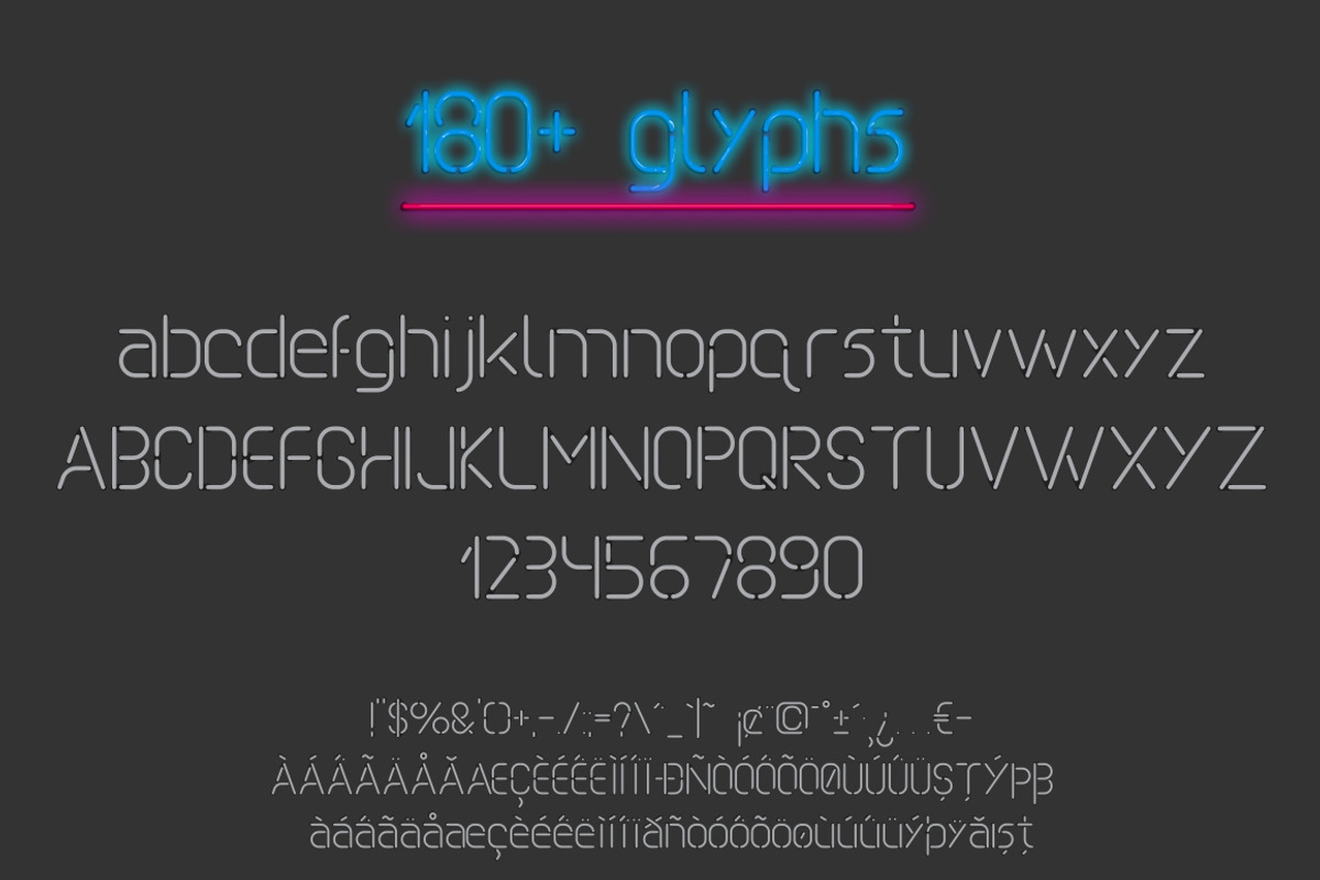 Neon Typeface preview 2
