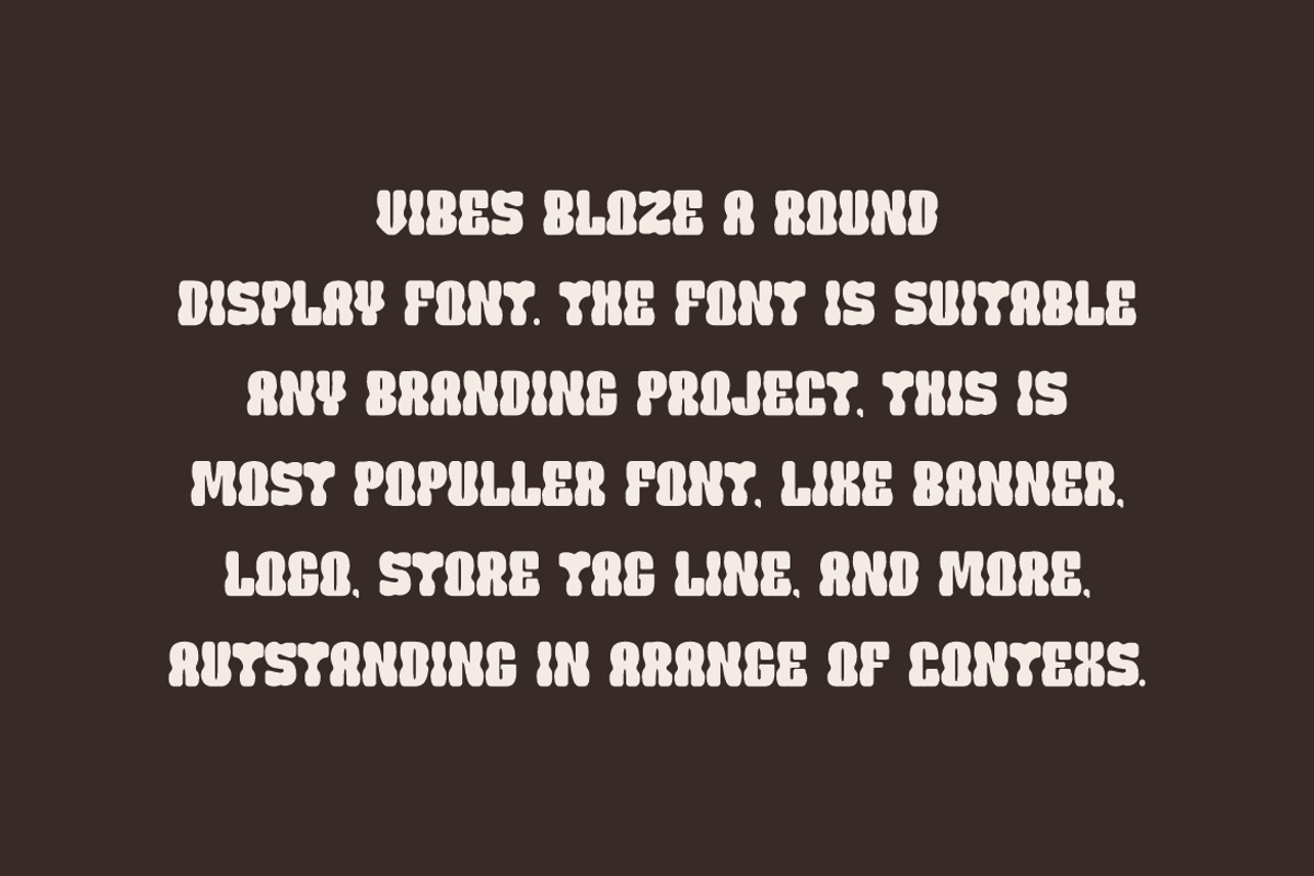 Vibes Bloze - Groovy Font, a Sans Serif Font by Iqsiart Studio (Photo 3 of 10)