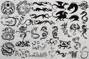 Dragon Procreate Stamp Brushes