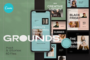 Grounds Canva Instagram Pack, a Social Media Template by Dirtytemp Studio (Thumbnail 1 of 14)