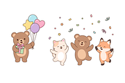 Animals at a birthday party, an Animal Illustration by Cmeree (Thumbnail 2 of 3)