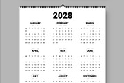 Wall Calendar Template 2025 to 2028, a Stationery Template by ContestDesign (Thumbnail 4 of 4)