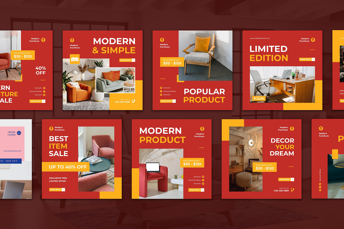 Modern Furniture Instagram Post, a Social Media Template by CavenArt (Photo 5 of 5)