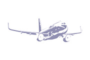 Airplane illustration template, a Transportation Illustration by Sumberpangan (Thumbnail 3 of 3)