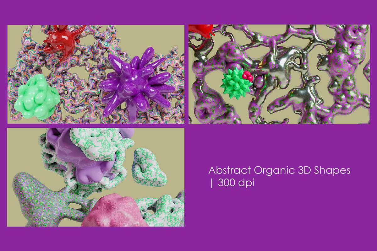 Abstract Organic 3D Shapes, a Decorative Illustration by StockVerse Creative (Photo 1 of 4)