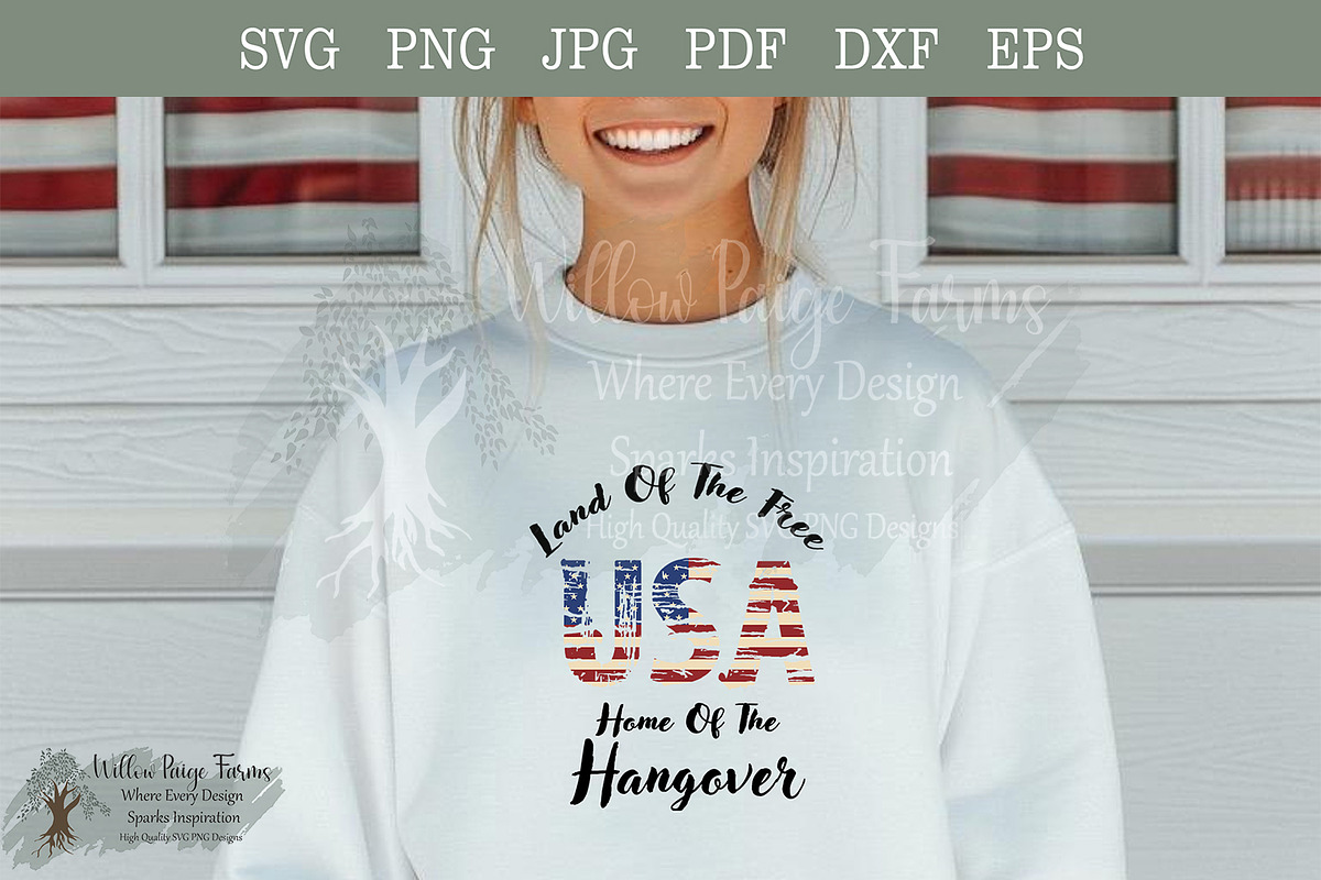 Home of the Hangover Funny Patriotic, a Seasonal Illustration by Willow Paige Farms (Photo 7 of 8)