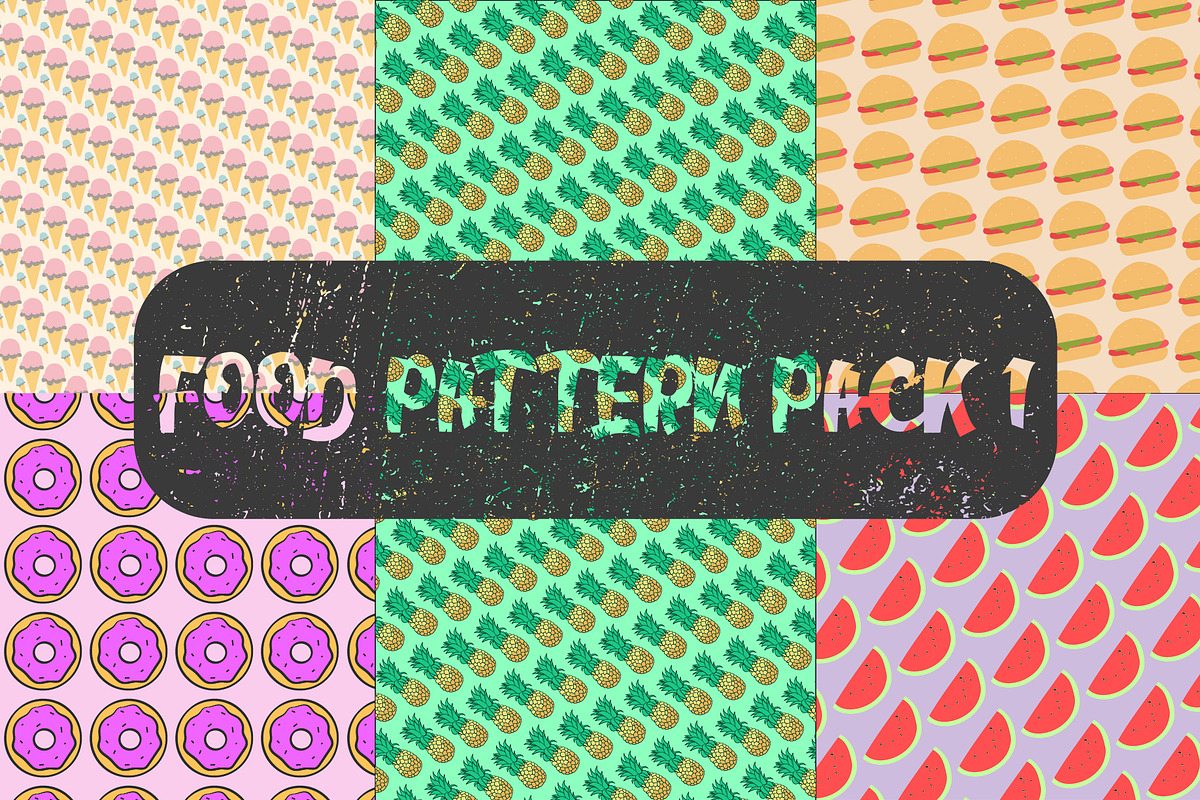 Food Pattern Pack 1, a Pattern Graphic by Mel's Shop (Photo 1 of 12)