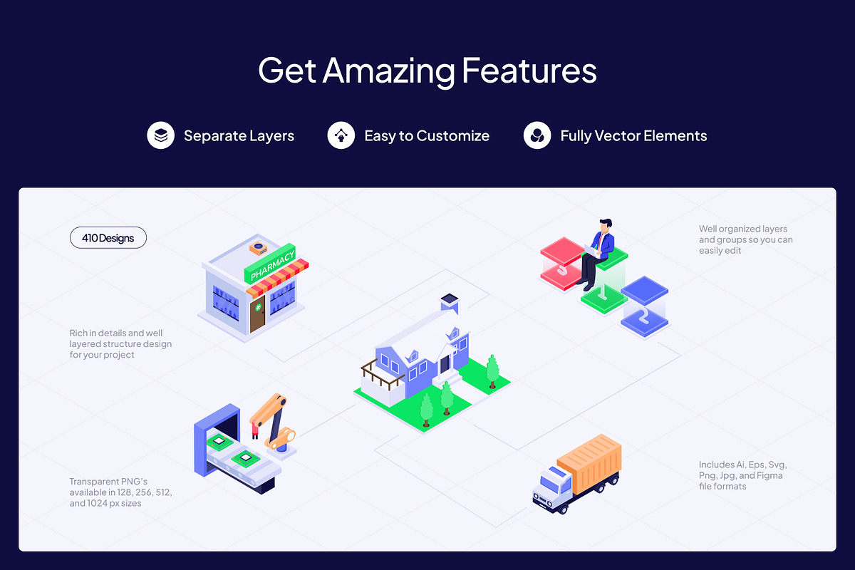 410 Everyday Isometric Illustration, a Finance Illustration by Vectors Market (Photo 2 of 17)