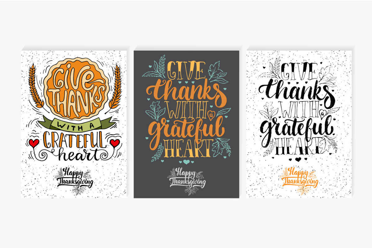 6 Hand drawn Thanksgiving card, a Card Template by Tumana_Net (Photo 2 of 3)