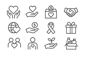 Charitable symbols and activities, an Object Illustration by ZinetroN