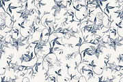Toile de jouy vector  pattern, a Pattern Graphic by FleurArt (Thumbnail 2 of 6)