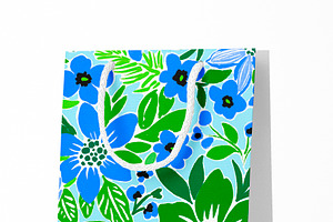 Blue And Green Seamless Floral Print