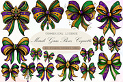 Mardi Gras Bow, Coquette Bow, Mardi, an Illustration by Sublimation Artist (Thumbnail 1 of 6)