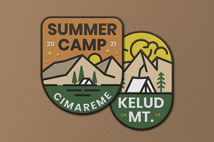 6 Boy Scout Retro Summer Camp Badges