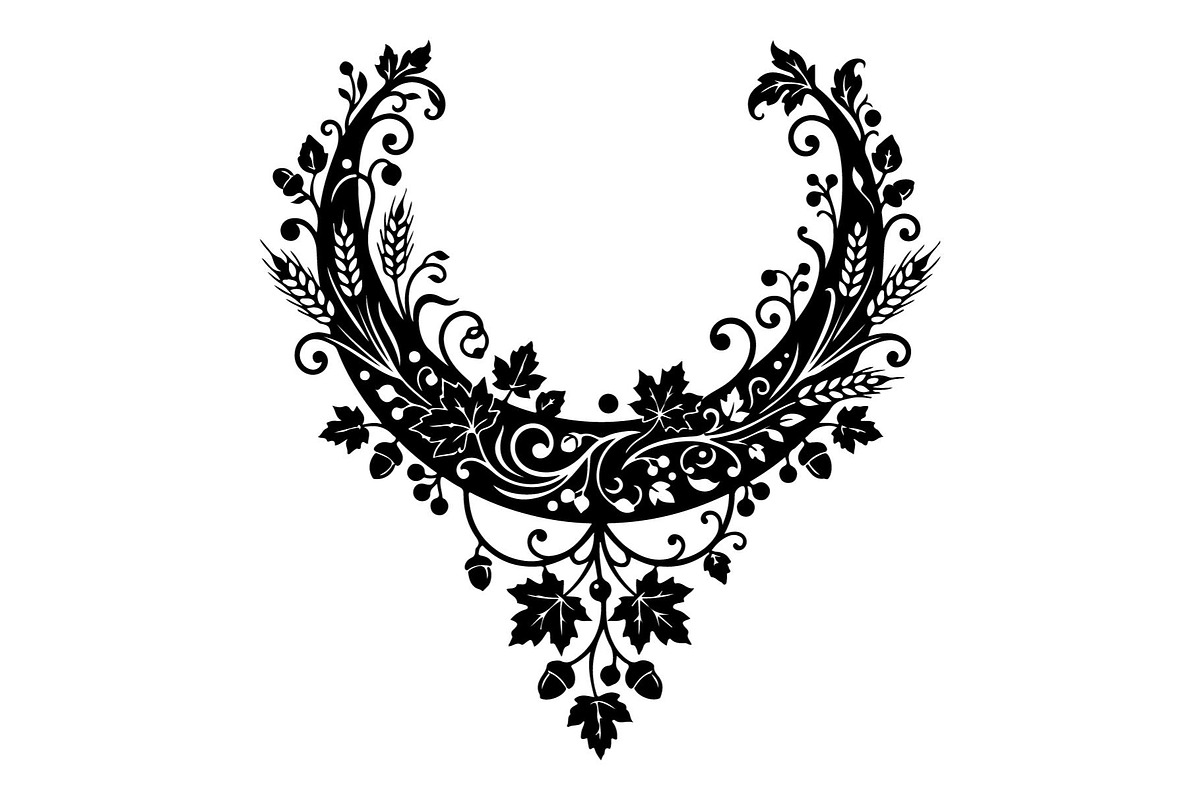 Floral Moon Ornament Bundle, an Object Graphic by hafijul (Photo 5 of 6)