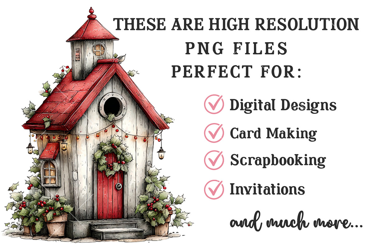 Whimsical Christmas Clipart, an Illustration by OK Design (Photo 4 of 6)