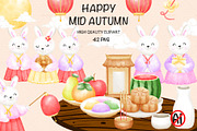 Happy Mid Autumn festival watercolor, a Seasonal Illustration by Vavavan Artwork (Thumbnail 1 of 6)
