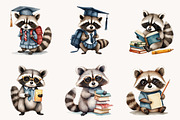 Back to School Raccoon Clipart, a Seasonal Illustration by Designworld (Thumbnail 6 of 11)