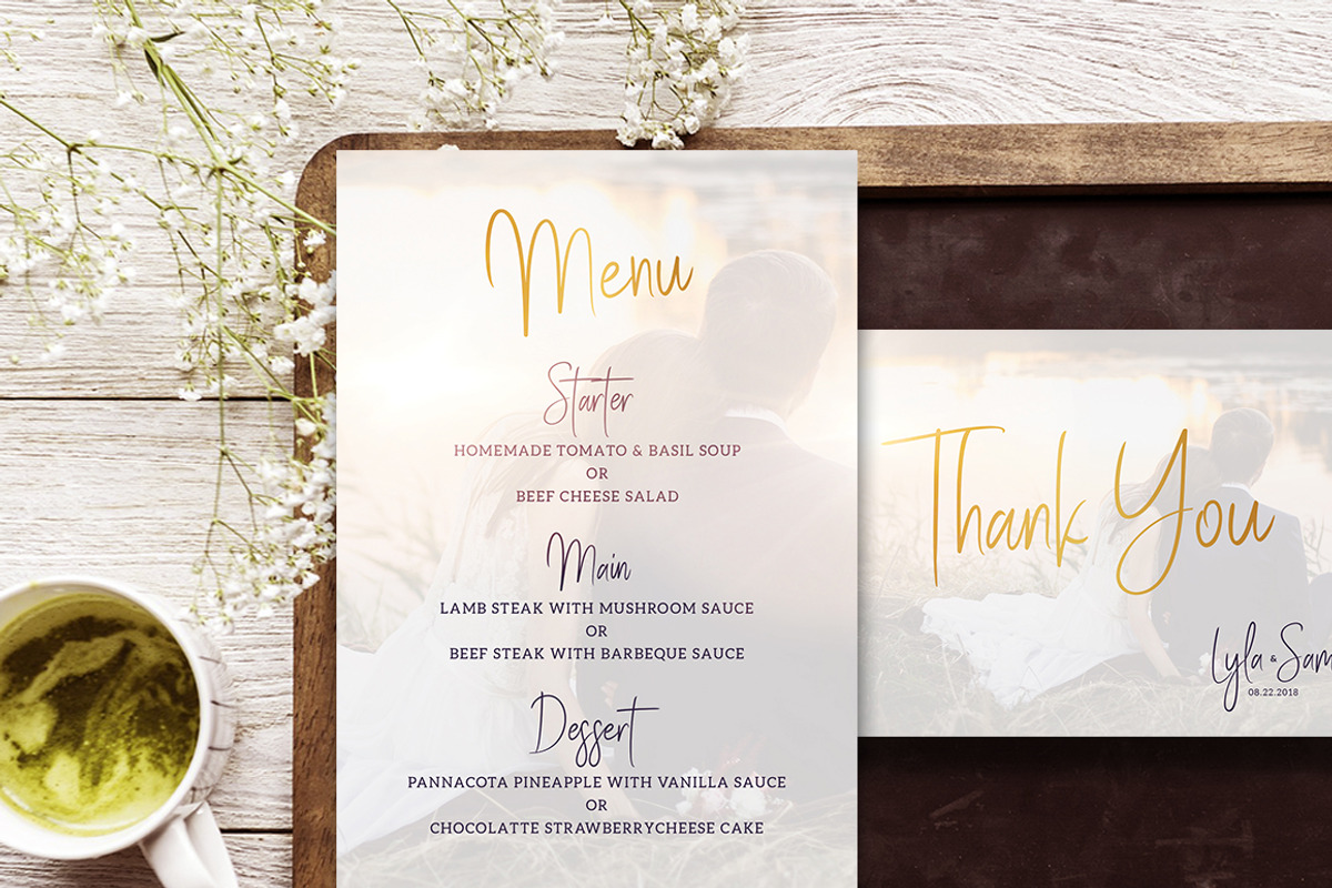 Simple Wedding Invitation Suite, an Invitation Template by Aarley Kaiven (Photo 5 of 6)