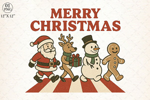 Funny Merry Christmas Png, an Illustration by Libby Wishes