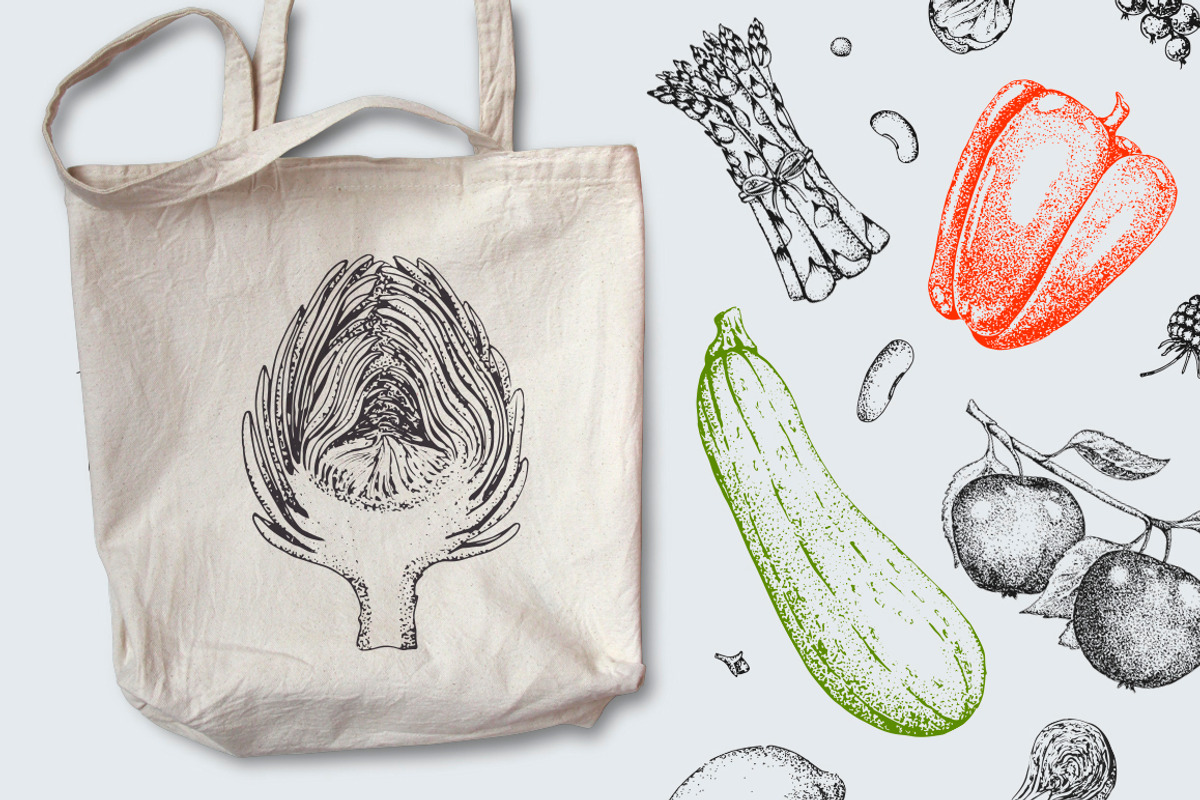 Hand drawn vegetables and fruit, a Decorative Illustration by Ulafant (Photo 15 of 25)