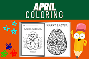 April Coloring Pages - Spring Color, a Templates & Theme by Premium Digital Templates (Thumbnail 2 of 3)