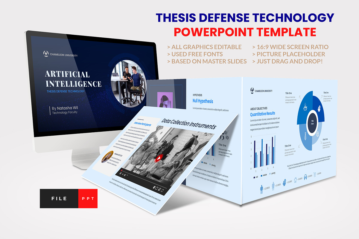 Thesis Defense Technology powerpoint, a Presentation Template by Art StoreID (Photo 1 of 5)