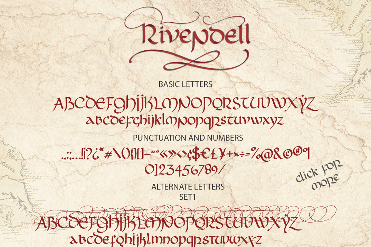 Rivendell. The full of magic font., a Blackletter Font by Red Ink (Photo 14 of 15)