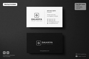 Minimal Business Card With Mockup