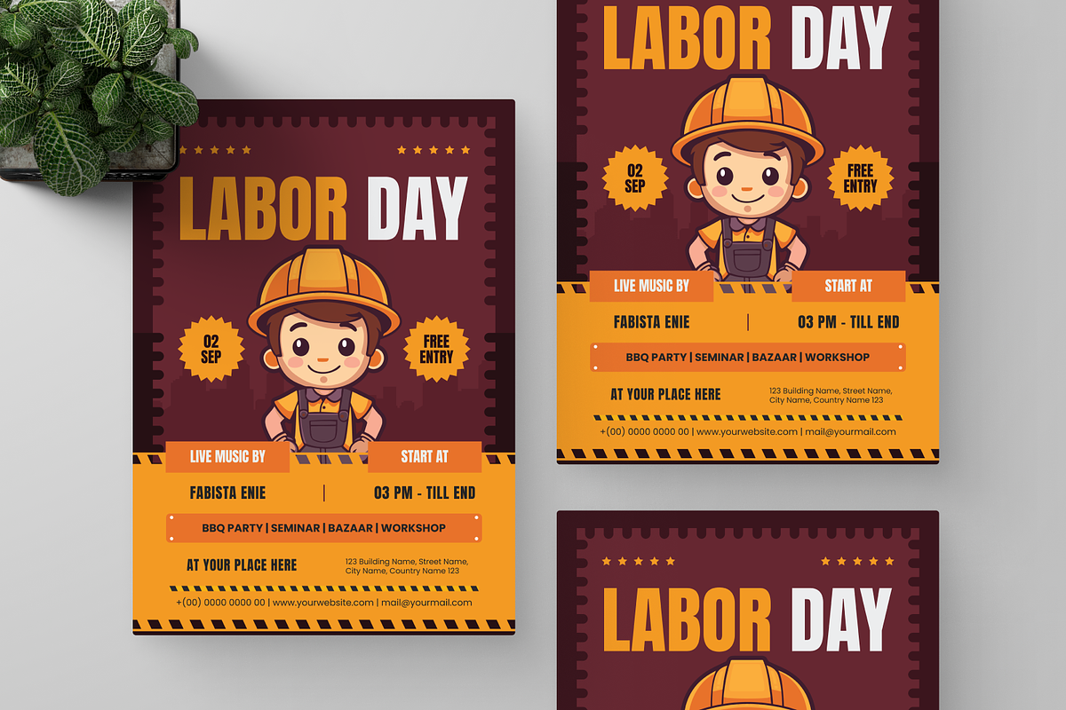 Labor Day Flyer, a Flyer Template by Annora Studio (Photo 5 of 5)