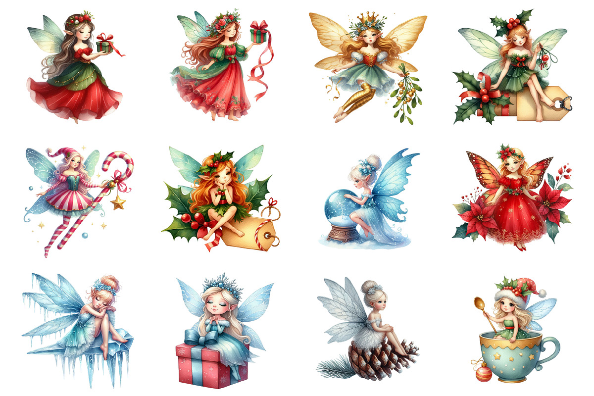 Fantasy Christmas Fairy, an Illustration by Design Market (Photo 2 of 3)