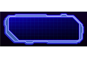 Neon purple HUD frame with grid, a Technology Illustration by art PVP - market