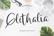 Glethalia Handwritten Script, a Script Font by Formatika Studio (Thumbnail 1 of 8)