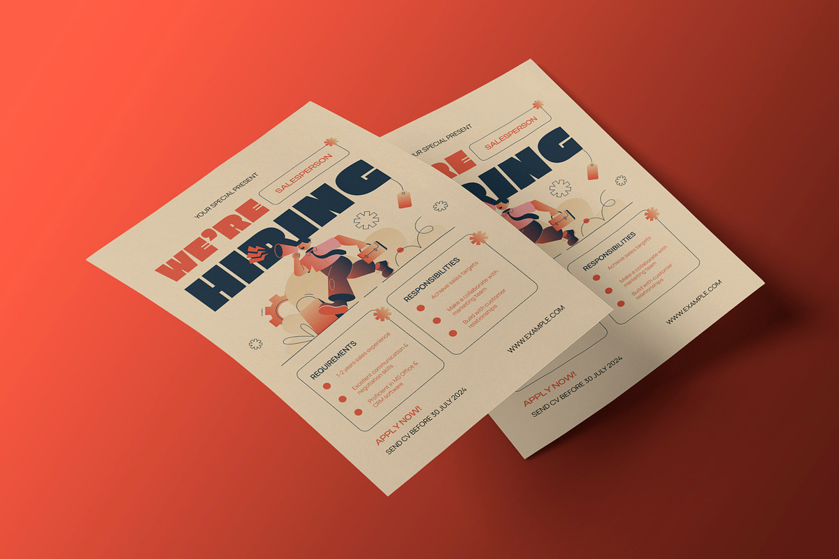 Salesperson Hiring Flyer, a Flyer Template by Neermana (Photo 3 of 4)