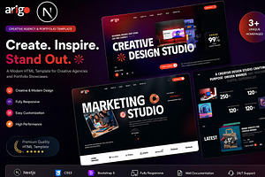 Arigo Agency Portfolio Next Template, a HTML Template by Helenshop