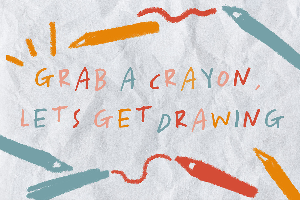 Catching Crayons, a Handwritten Font by Ulrike Mieke (Photo 3 of 3)