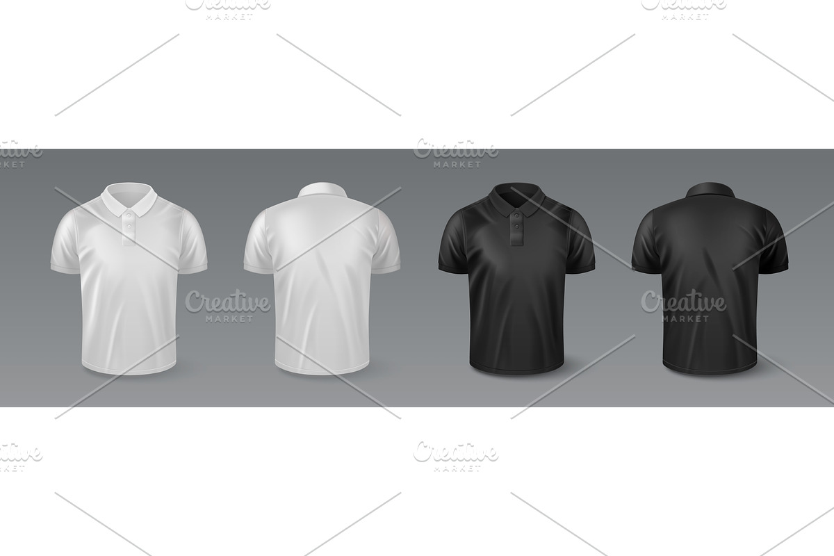 Realistic polo shirt mockup set, an Object Illustration by art PVP - market