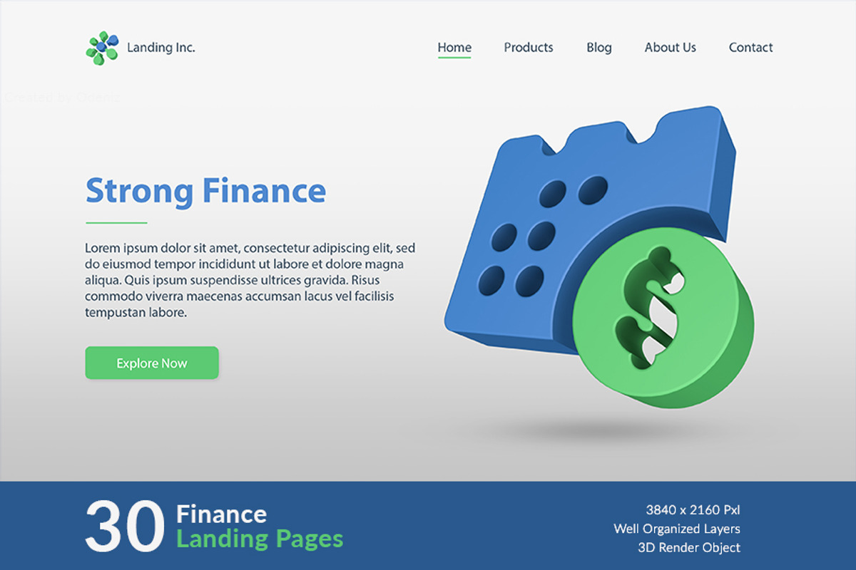 Finance Landing Pages, a Templates & Theme by Odeniz (Photo 23 of 31)