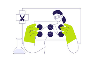 Cancer immunotherapy abstract, a Healthcare Illustration by Visual Generation