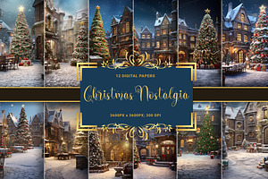 Christmas Nostalgia - Digital Papers